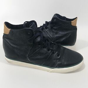 Globe Australia Los Angered Black Leather High Top Sneakers Mens US Size 7
